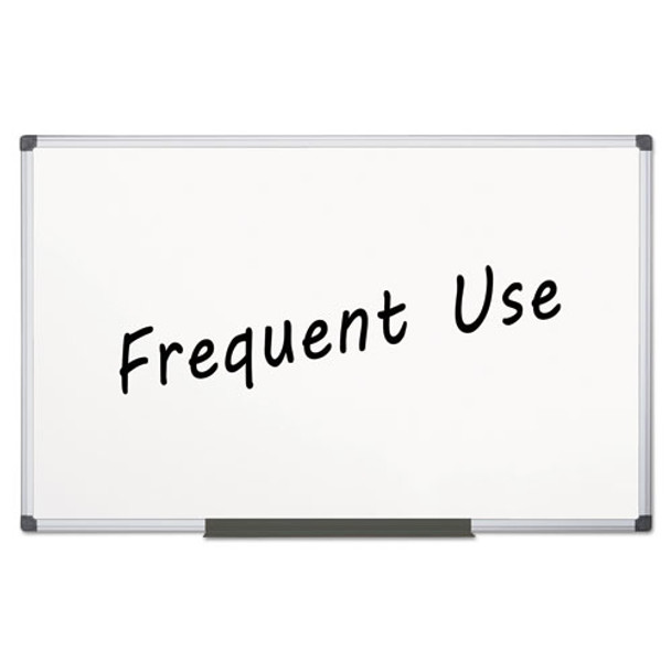 Value Lacquered Steel Magnetic Dry Erase Board, 48 X 96, White, Aluminum Frame