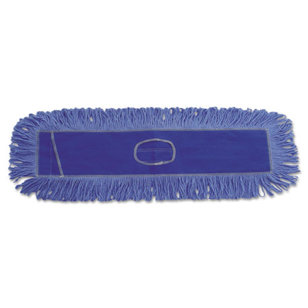 Dust Mop Head, Cotton/synthetic Blend, 36 X 5, Looped-end, Blue