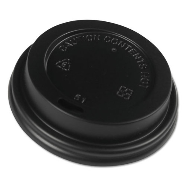 Hot Cup Lids, Fits 8 Oz Hot Cups, Black, 1000/carton