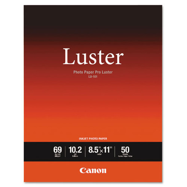 Pro Luster Inkjet Photo Paper, 10.2 Mil, 8.5 X 11, Luster White, 50/pack