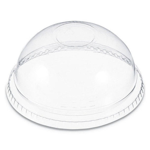 Plastic Dome Lid, No-hole, Fits 9-22 Oz. Cups, Clear, 100/sleeve, 10 Sleeves/carton