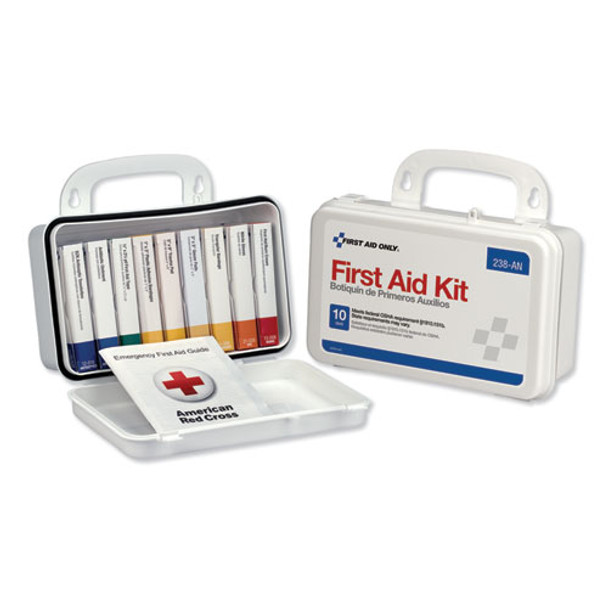 Ansi-compliant First Aid Kit, 64 Pieces, Plastic Case