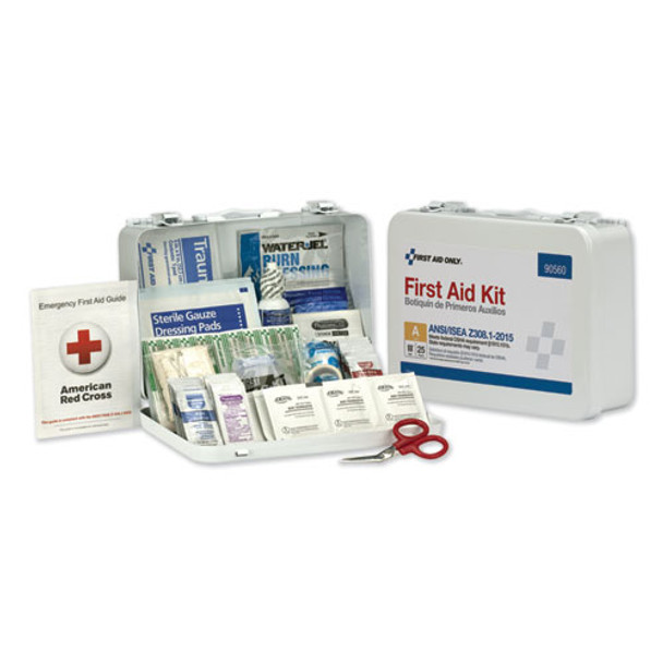 Ansi Class A 25 Person Bulk First Aid Kit For 25 People, 89 Pieces