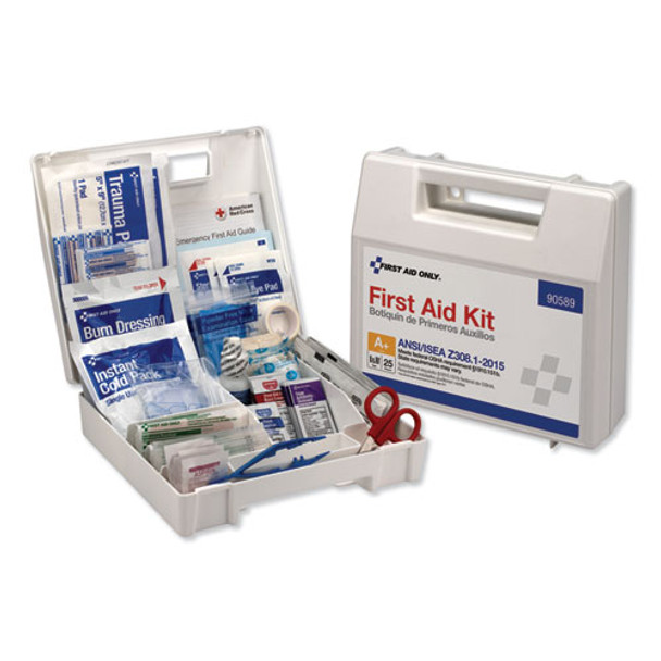 Ansi 2015 Compliant Class A+ Type I & Ii First Aid Kit For 25 People, 141 Pieces