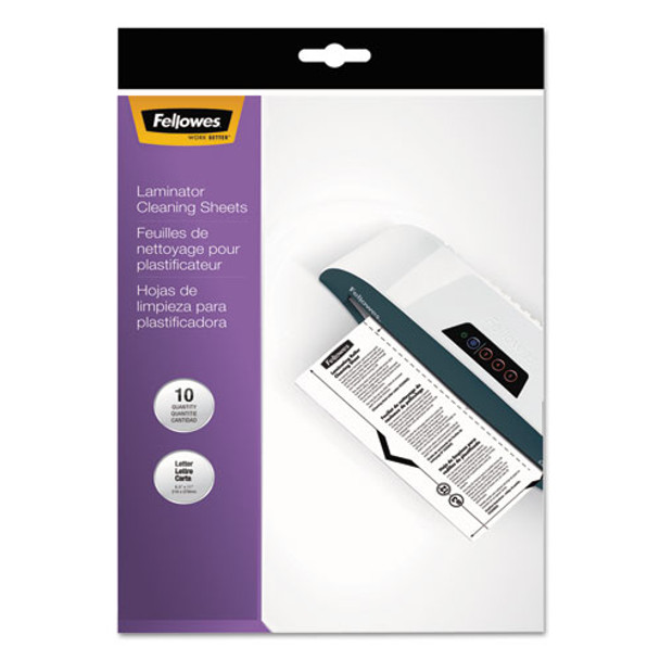 Laminator Cleaning Sheets, 3 To 10 Mil, 8.5" X 11", White, 10/pack