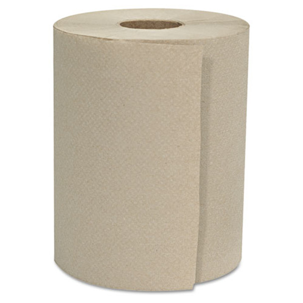 Hardwound Roll Towels, 1-ply, Natural, 8" X 600 Ft, 12 Rolls/carton