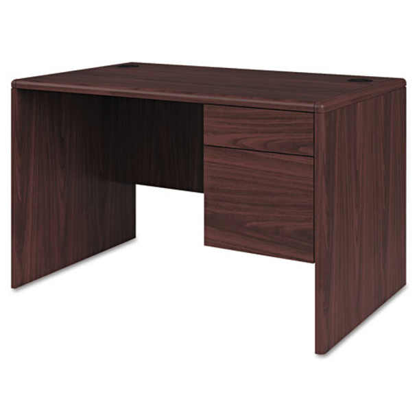 10700 Series Single 3/4 Right Pedestal Desk, 48w X 30d X 29.5h, Mahogany