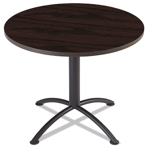 Iland Table, Contour, Round Seated Style, 36" Dia. X 29", Mahogany/black
