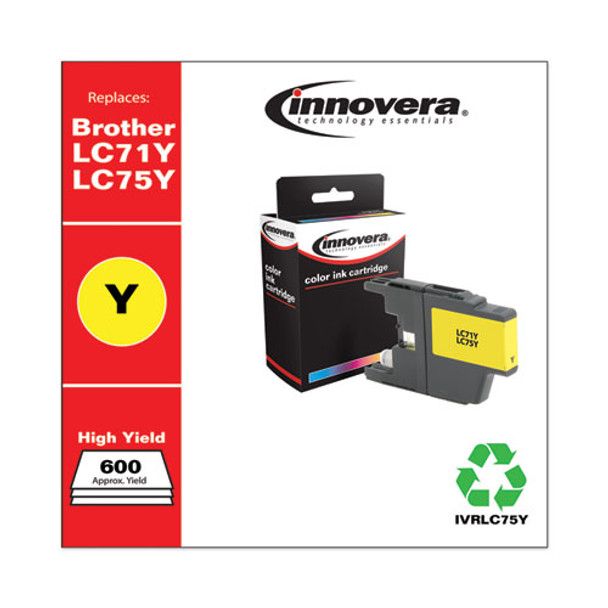 Remanufactured Lc75y High-yield Ink, 600 Page-yield, Yellow