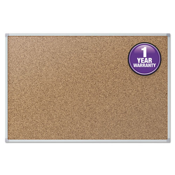 Cork Bulletin Board, 24 X 18, Silver Aluminum Frame