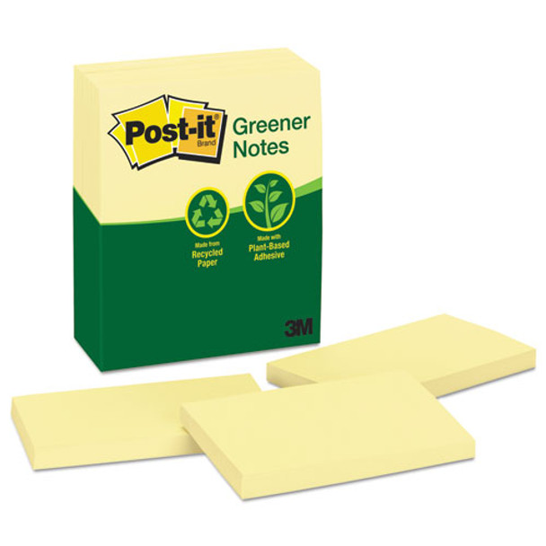 Recycled Note Pads, 3 X 5, Canary Yellow, 100-sheet, 12/pack