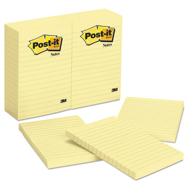 Original Pads In Canary Yellow, Lined, 4 X 6, 100-sheet, 12/pack