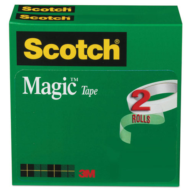 Magic Tape Refill, 3" Core, 0.75" X 72 Yds, Clear, 2/pack