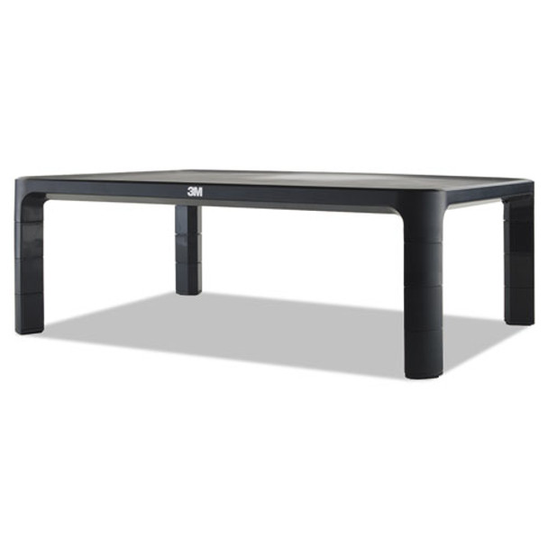 Adjustable Monitor Stand, 16 X 12 X 1 3/4 To 5 1/2, Black