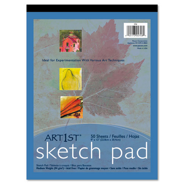 Art1st Sketch Pad, 60 Lb, 9 X 12, White, 50 Sheets