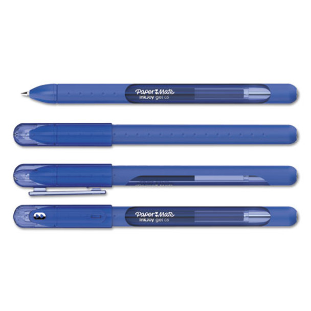 Inkjoy Stick Gel Pen, Medium 0.7mm, Blue Ink/barrel, Dozen