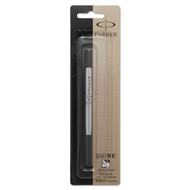 Refill For Parker Roller Ball Pens, Medium Point, Black Ink