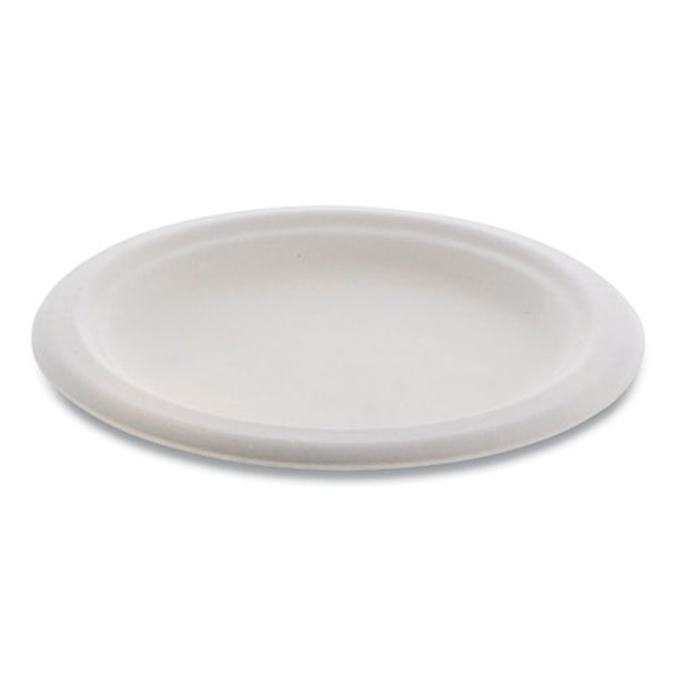 Earthchoice Compostable Fiber-blend Bagasse Dinnerware, Plate, 6" Diameter, Natural, 1,000/carton