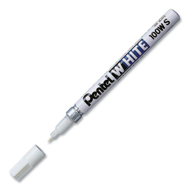 Permanent Marker, Fine Bullet Tip, White