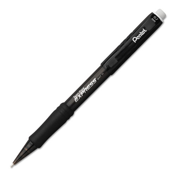 Twist-erase Express Mechanical Pencil, 0.7 Mm, Hb (#2.5), Black Lead, Black Barrel, Dozen