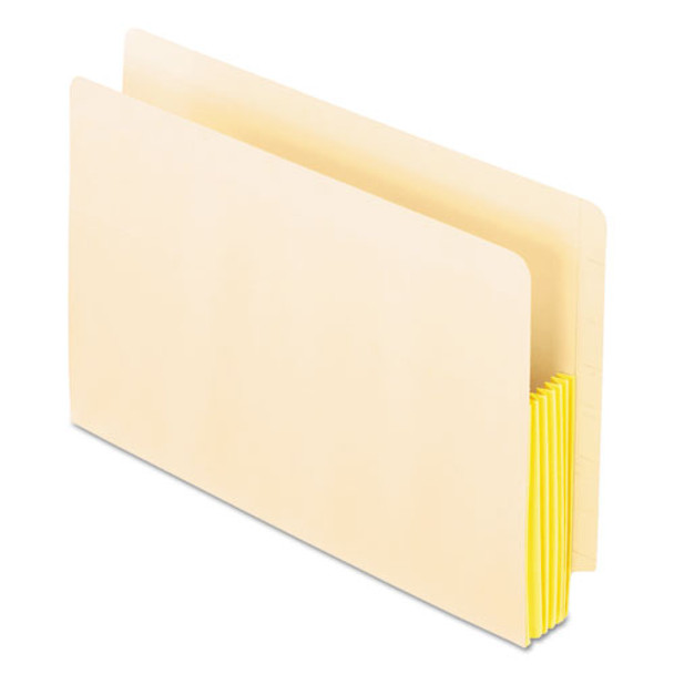 Manila Drop Front Shelf File Pockets, 5.25" Expansion, 10 Sections, Legal Size, Manila, 10/box