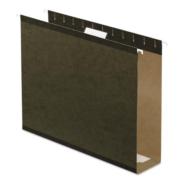 Extra Capacity Reinforced Hanging File Folders With Box Bottom, Letter Size, 1/5-cut Tab, Standard Green, 25/box - IVSPFX4152X3