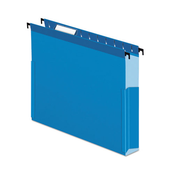 Surehook Reinforced Extra-capacity Hanging Box File, Letter Size, 1/5-cut Tab, Blue, 25/box - IVSPFX59203