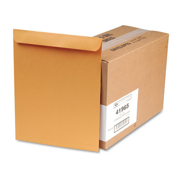 Catalog Envelope, #15 1/2, Cheese Blade Flap, Gummed Closure, 12 X 15.5, Brown Kraft, 250/box