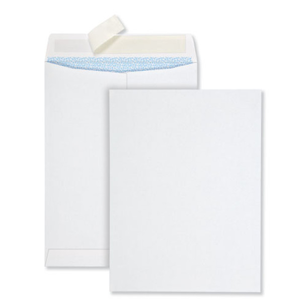 Redi-strip Security Tinted Envelope, #10 1/2, Square Flap, Redi-strip Closure, 9 X 12, White, 100/box