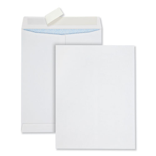 Redi-strip Security Tinted Envelope, #13 1/2, Square Flap, Redi-strip Closure, 10 X 13, White, 100/box