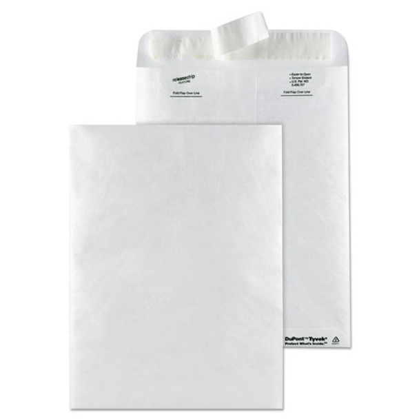 Catalog Mailers, Dupont Tyvek, #10 1/2, Cheese Blade Flap, Redi-strip Closure, 9 X 12, White, 50/box