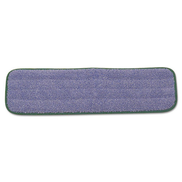 Microfiber Wet Mopping Pad, 18 1/2" X 5 1/2" X 1/2", Green, 12/carton