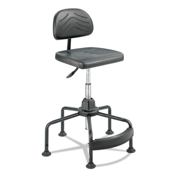 Task Master Economy Industrial Chair, 35" Seat Height, Supports Up To 250 Lbs., Black Seat/black Back, Black Base