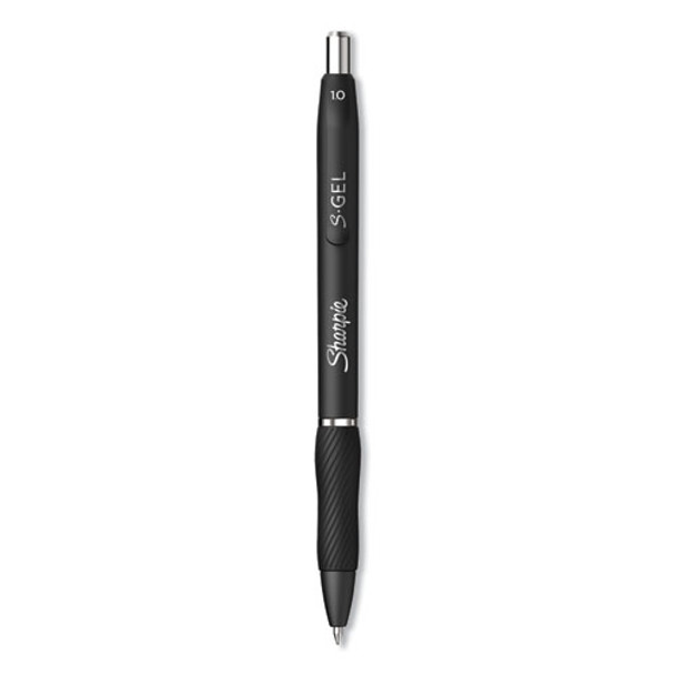 S-gel Retractable Gel Pen, Bold 1 Mm, Black Ink, Black Barrel, 36/pack