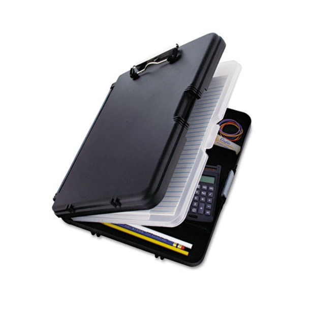 Workmate Ii Storage Clipboard, 1/2" Capacity, Holds 8-1/2w X 12h, Black/charcoal