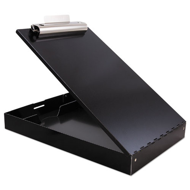 Redi-rite Aluminum Storage Clipboard, 1" Clip Capacity, 8 1/2 X 11 Sheets, Black