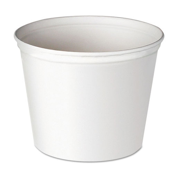 Double Wrapped Paper Bucket, Unwaxed, White, 165oz, 100/carton