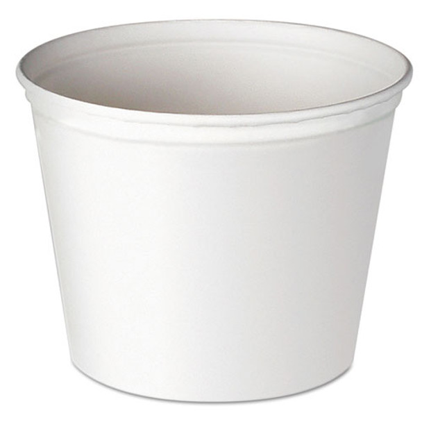 Double Wrapped Paper Bucket, Unwaxed, White, 53 Oz, 50/pack