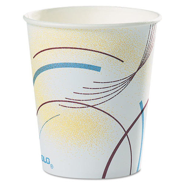 Paper Water Cups, 5 Oz., Cold, Meridian Design, Multicolored, 100/sleeve, 25 Sleeves/carton