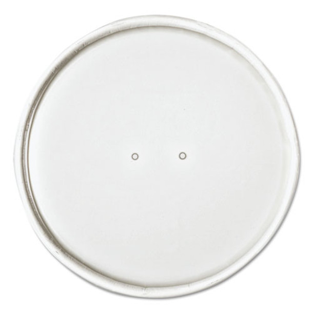 Paper Lids For 16oz Food Containers, White, Vented, 3.9"dia, 25/bag, 20 Bg/ctn