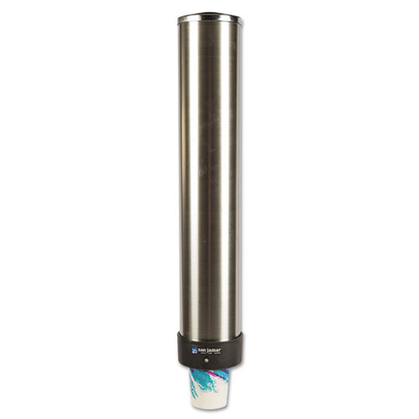 Large Water Cup Dispenser W/removable Cap, Wall Mounted, Stainless Steel