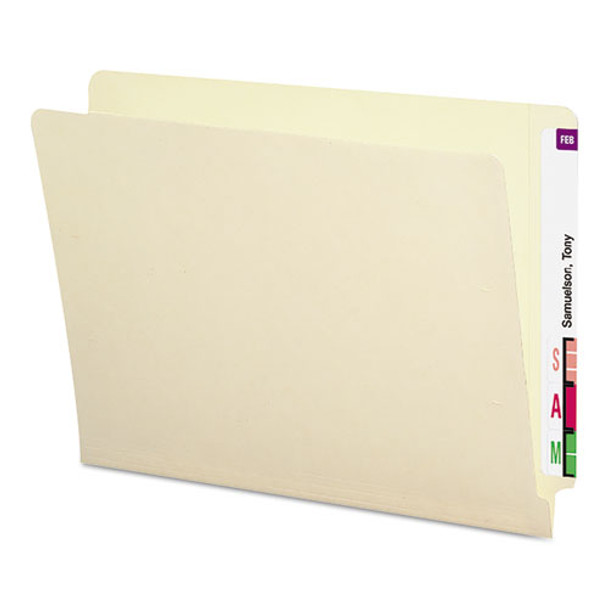 Shelf-master Heavyweight Manila End Tab Folders, Straight Tab, Letter Size, 50/box