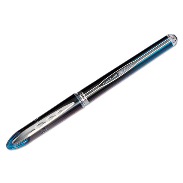 Vision Elite Stick Roller Ball Pen, 0.5mm, Blue-black Ink, Black/blue Barrel