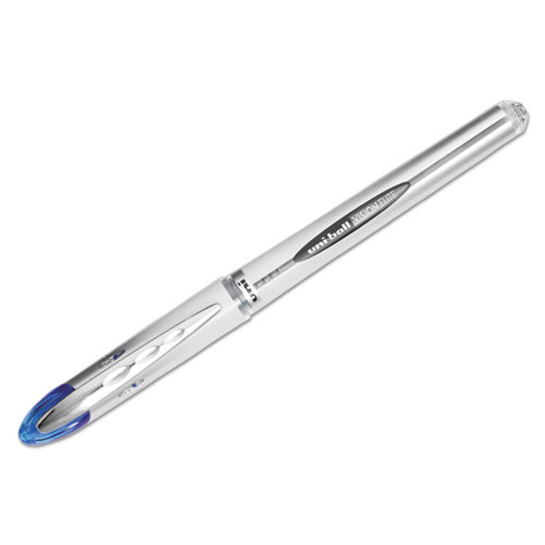 Vision Elite Stick Roller Ball Pen, Bold 0.8mm, Blue Ink, White/blue Barrel