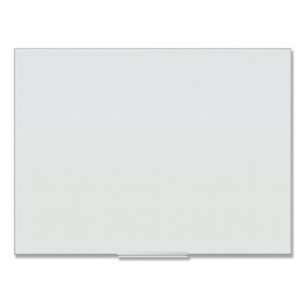 Floating Glass Ghost Grid Dry Erase Board, 48 X 36, White