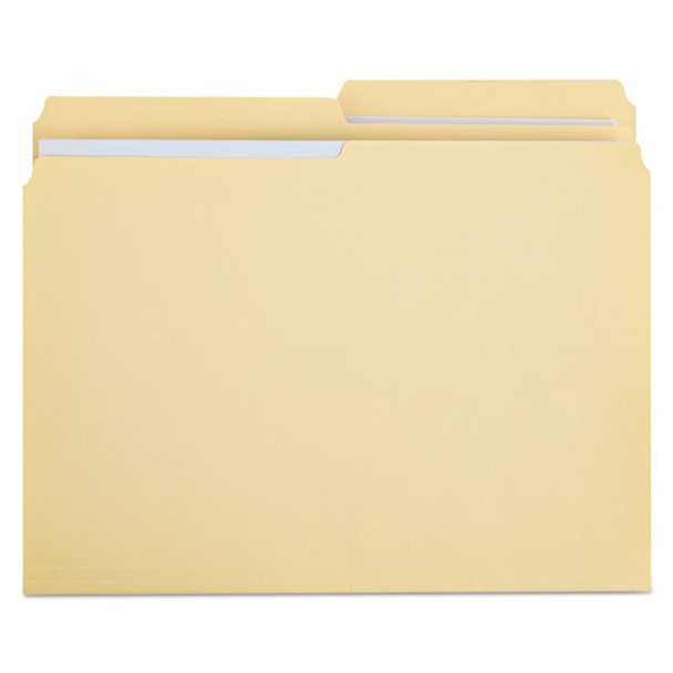 Double-ply Top Tab Manila File Folders, 1/2-cut Tabs, Letter Size, 100/box
