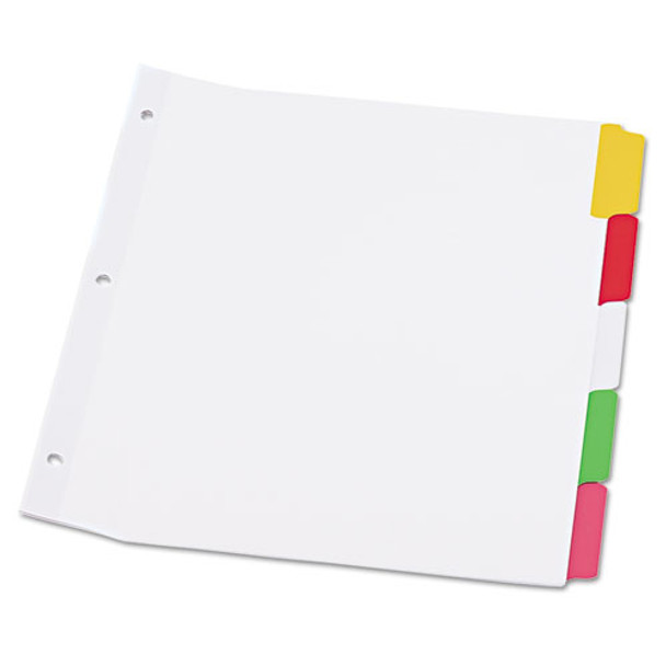 Deluxe Write-on/erasable Tab Index, 5-tab, 11 X 8.5, White, 1 Set - IVSUNV20816