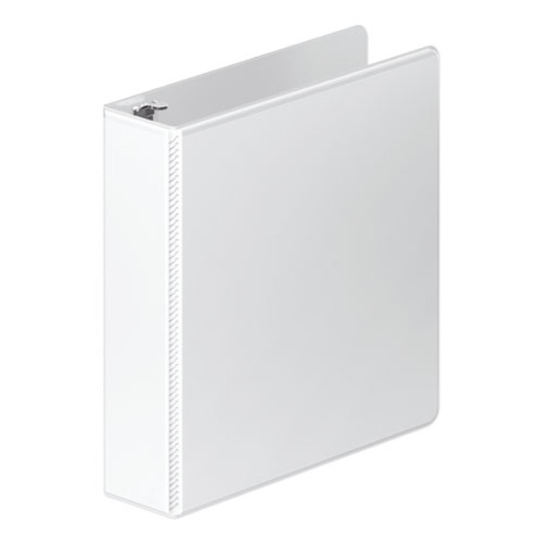 Heavy-duty Round Ring View Binder With Extra-durable Hinge, 3 Rings, 2" Capacity, 11 X 8.5, White