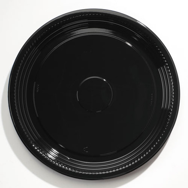 Caterline Casuals Thermoformed Platters, Pet, Black, 18" Diameter