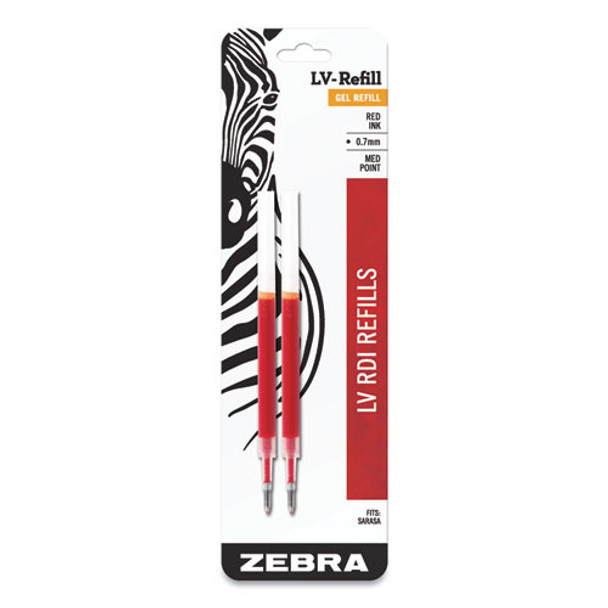 Jf Refill For Jimnie, Sarasa, Sarasa, Ecosarasa, Orbitz, Z-grip, Z-grip And Gr8 Gel Roller Ball Pens, Medium, Red, 2/pack